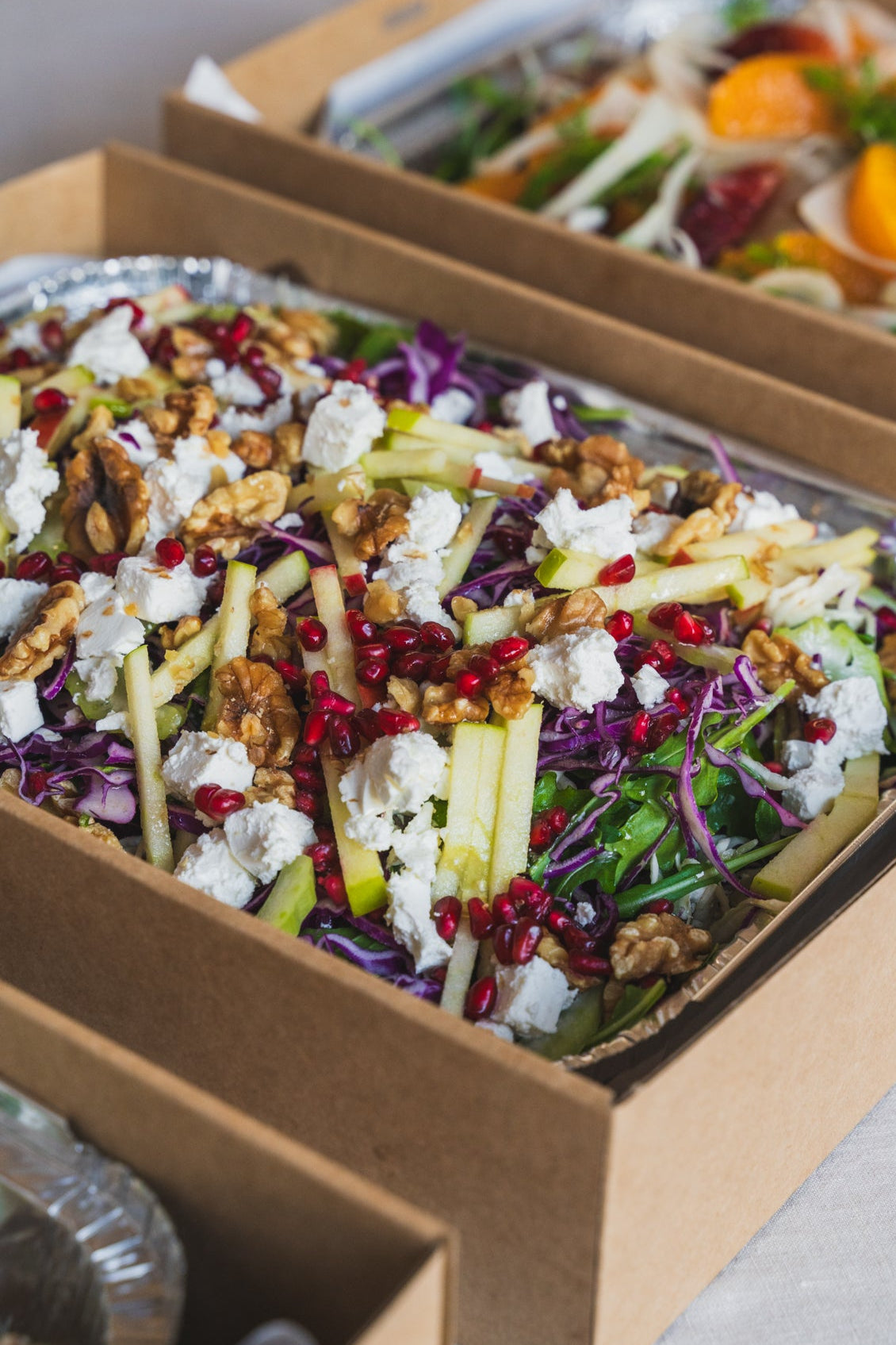 Christmas Cabbage, Apple, Celery, Walnut & Feta Salad