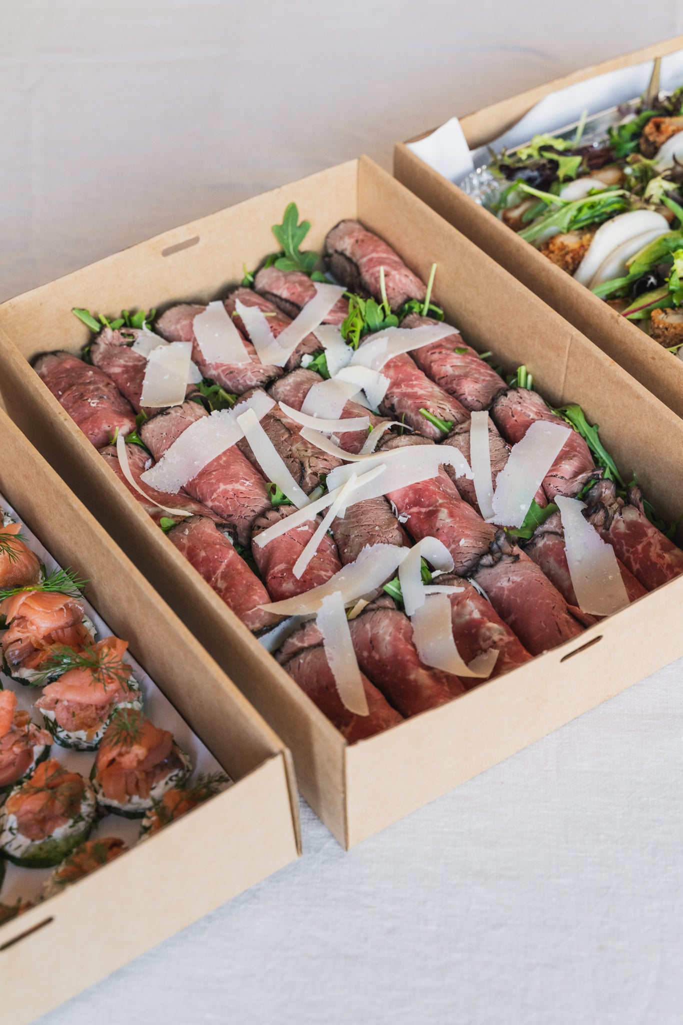 Rare Roast Beef filled with Parmesan, Tomato Marmalade & Wild Rocket