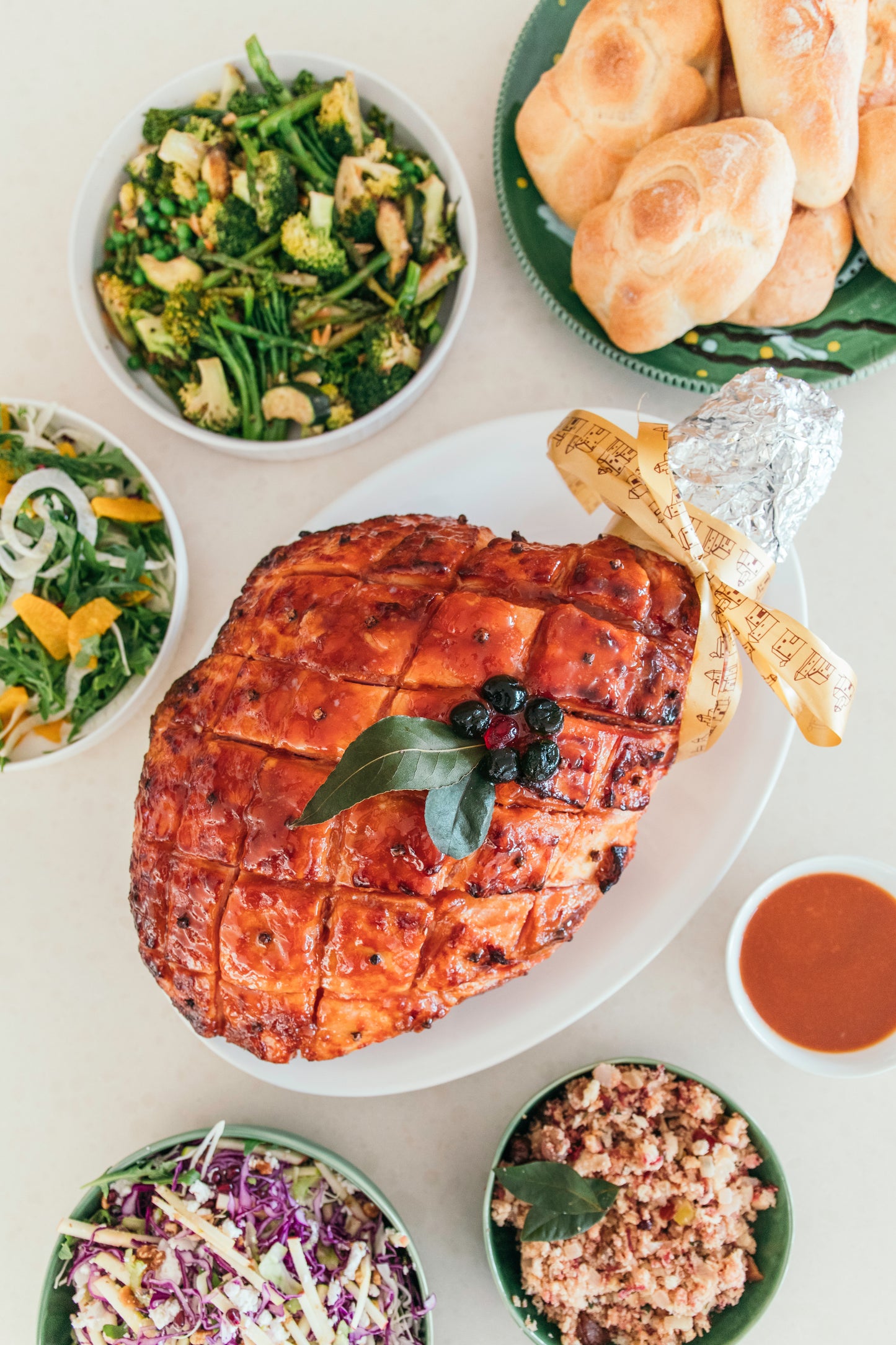 Whole Slow Cooked Apricot Glazed Christmas Leg Ham