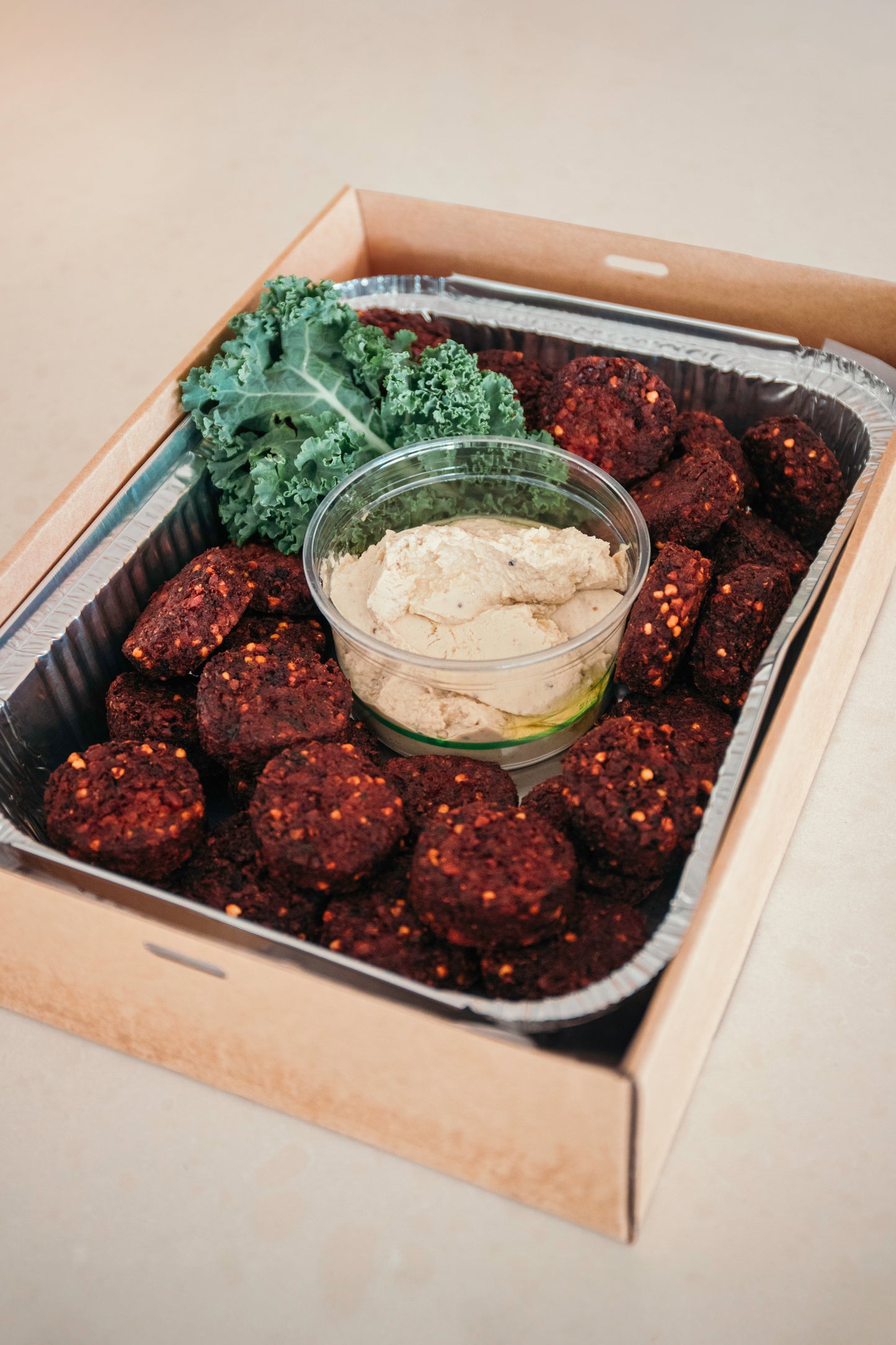 Beetroot Falafel with Babaganoush Dip