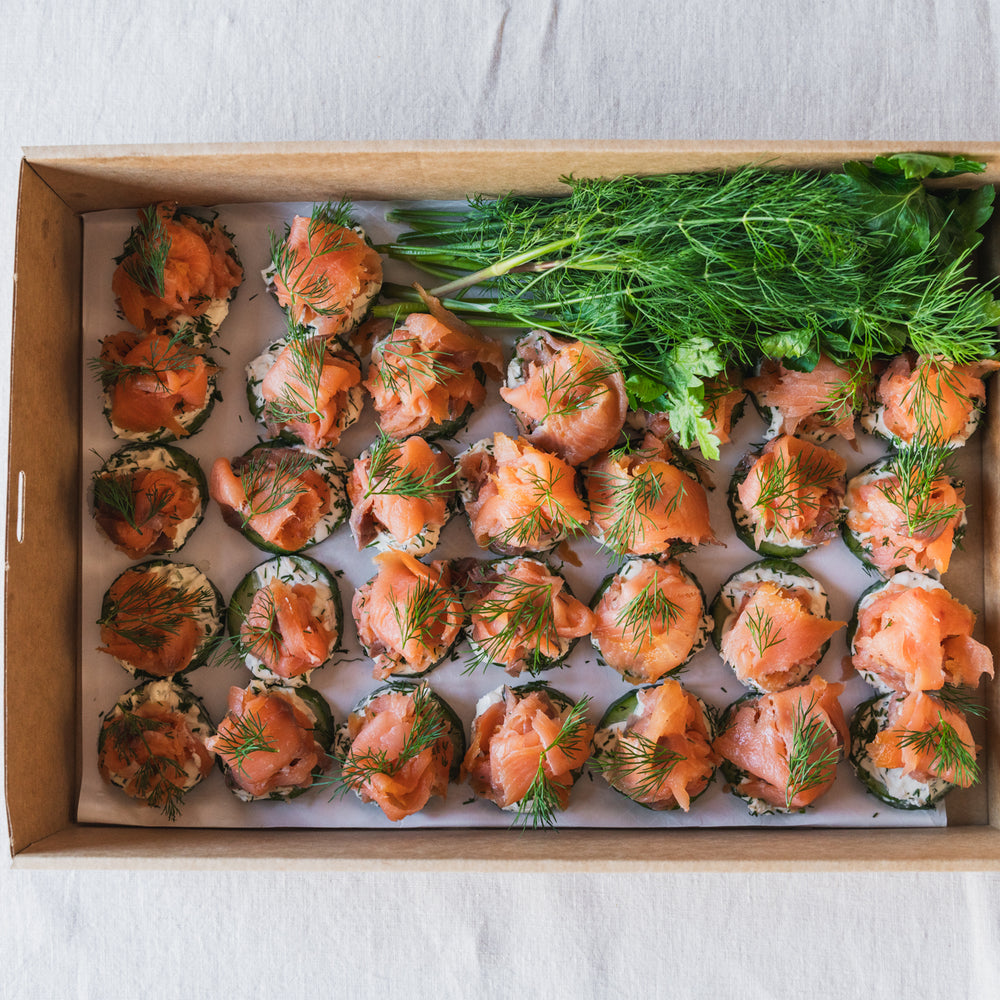 Tasmanian Smoked Salmon  & Cucumber Canapés