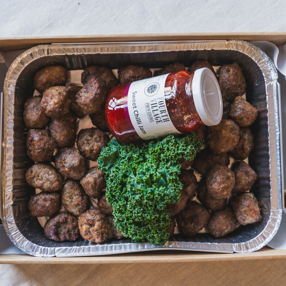 Meatballs with Homemade Sweet Chilli Jam