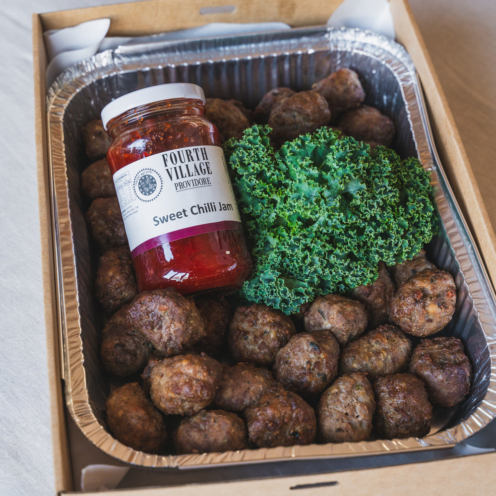 Meatballs with Homemade Sweet Chilli Jam