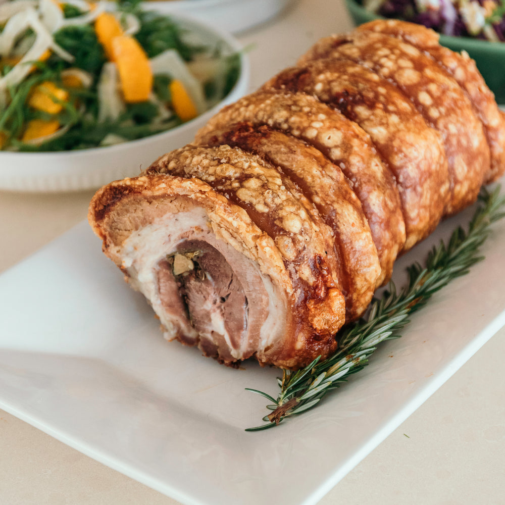 Christmas Slow Roasted Italian Rolled Pork Belly