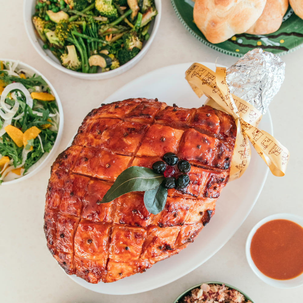 Whole Slow Cooked Apricot Glazed Christmas Leg Ham